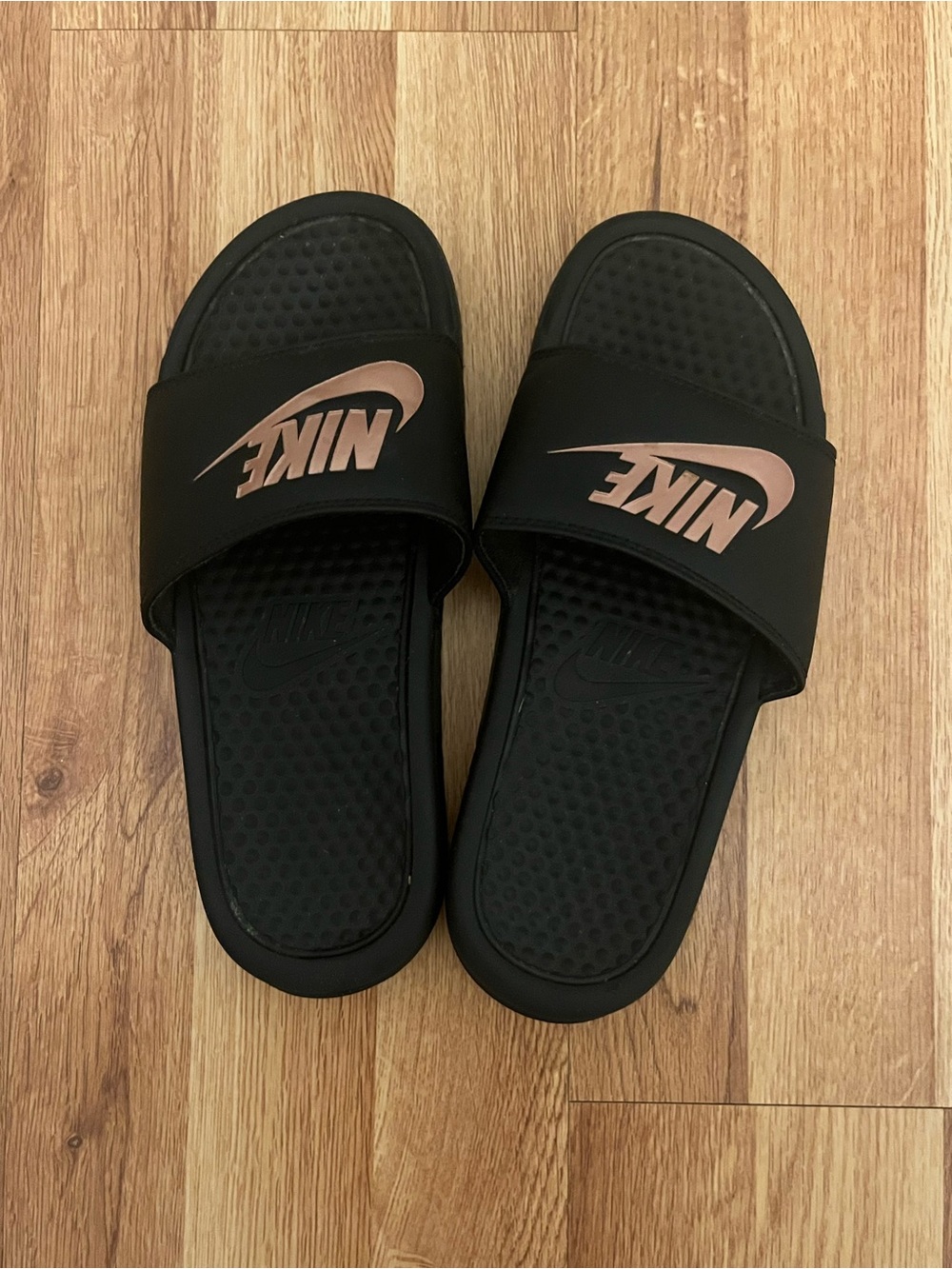 Nike Black Slide Sandals with Subtle Matte Finish
